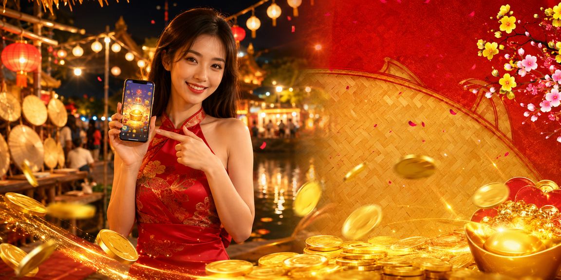 Người phụ nữ đội nón lá tại Phú Quốc kiểm tra thông tin khuyến mãi hoàn tiền trên điện thoại
