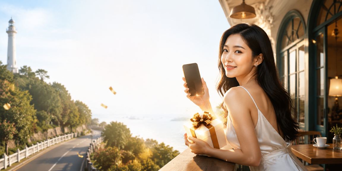 Người dùng tại Vũng Tàu trải nghiệm ứng dụng casino trên điện thoại bên ly cà phê